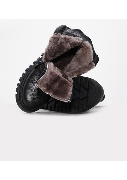 Hakiki Deri Kürklü Unisex Klasik Bot 770KXA107