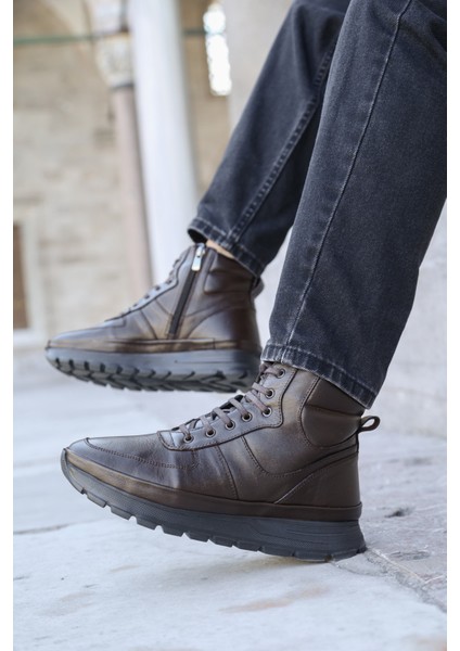 Hakiki Deri Kürklü Erkek Klasik Bot 214KMA3252