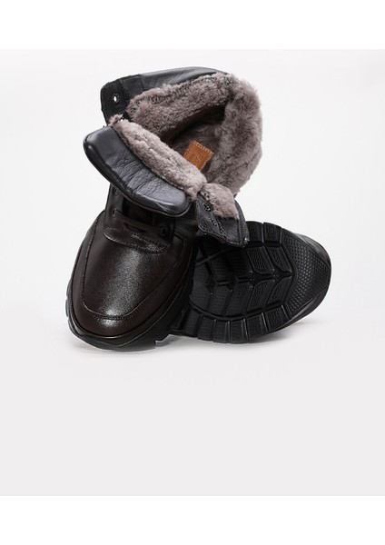 Hakiki Deri Kürklü Erkek Klasik Bot 214KMA3252