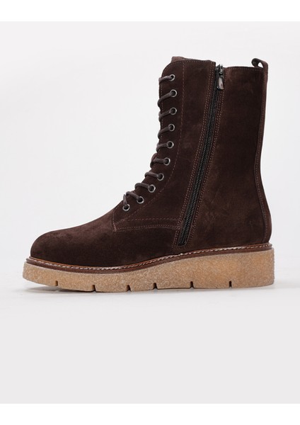 Hakiki Deri Kürklü Kadın Klasik Bot 657KZA2504