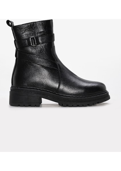 Hakiki Deri Kürklü Kadın Klasik Bot 257KZA627