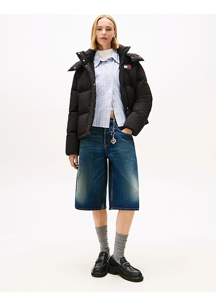 Tjw Alaska Grid Kuş Tüyü Kadın Siyah Ceket DW0DW21623BDS fiyatları