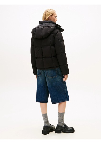 Tjw Alaska Grid Kuş Tüyü Kadın Siyah Ceket DW0DW21623BDS modelleri