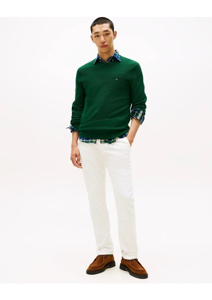 Klasik Dokulu Bisiklet Yaka Erkek Yeşil Kazak MW0MW36347MQ8 fiyatları