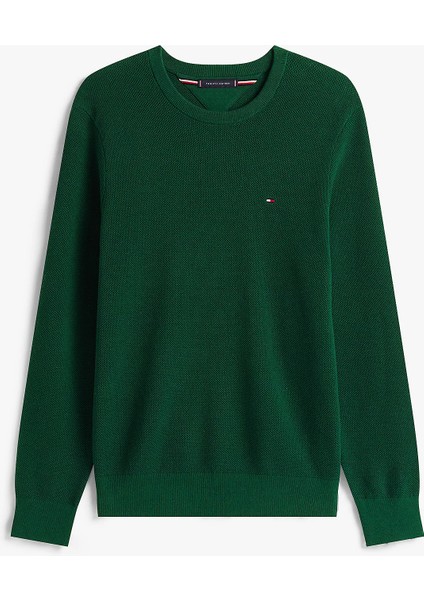 Klasik Dokulu Bisiklet Yaka Erkek Yeşil Kazak MW0MW36347MQ8 indirimleri