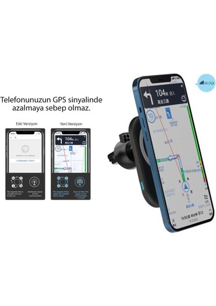 15W iPhone 12 13 14 Pro Max Mini Magsafe Kablosuz Araç Şarj Aleti fırsatları