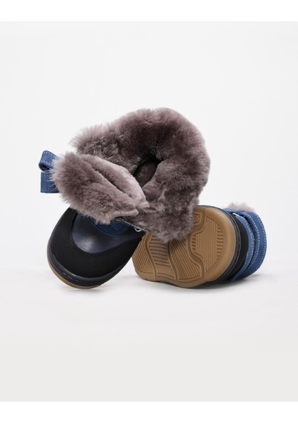 Hakiki Deri Kürklü Unisex Çocuk Klasik Bot 157KXA2715