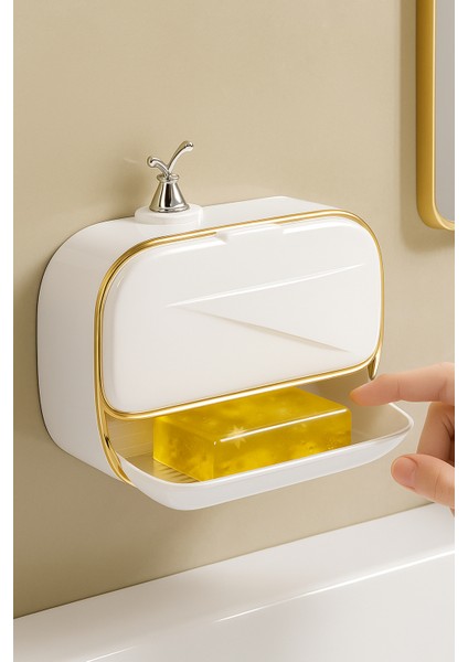 Kapaklı ve Drenaj Bölmeli Duvara Monte Sabunluk fiyatları