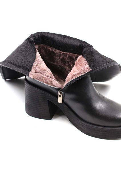 Deri Kürklü Kadın Klasik Çizme 217YZA660-03