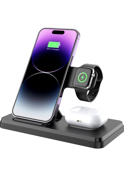 Linkage 3in1 Wireless Şarj Standı Lws-2