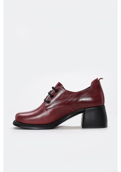 Deri Kadın Kalın Topuklu Ayakkabı 217ZA801