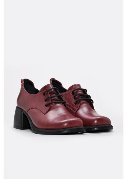 Deri Kadın Kalın Topuklu Ayakkabı 217ZA801