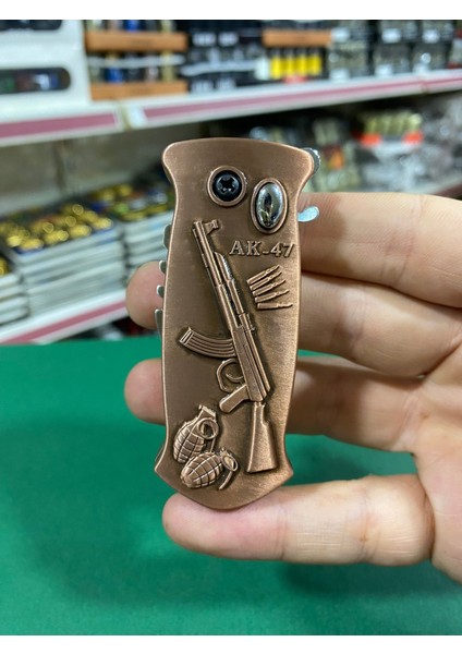 AK47 Figürlü Metal Bıçaklı Çakmak