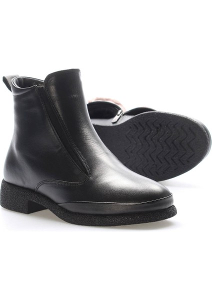 Hakiki Deri Kürklü Kadın Klasik Bot 217KZA668-254