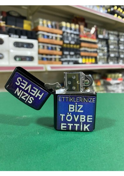 Biz Tövbe Ettik Yazılı Benzinli Çakmak fiyatları