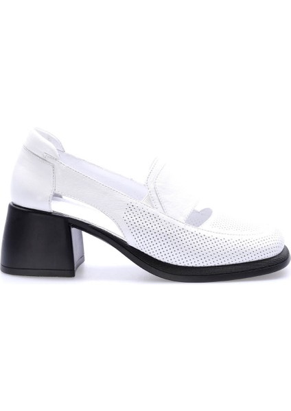 Deri Kadın Kalın Topuklu Ayakkabı 217ZA758-02
