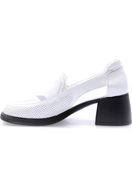 Deri Kadın Kalın Topuklu Ayakkabı 217ZA758-02