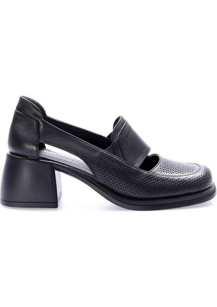 Deri Kadın Kalın Topuklu Ayakkabı 217ZA758-02