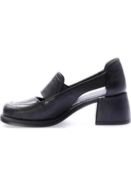 Deri Kadın Kalın Topuklu Ayakkabı 217ZA758-02