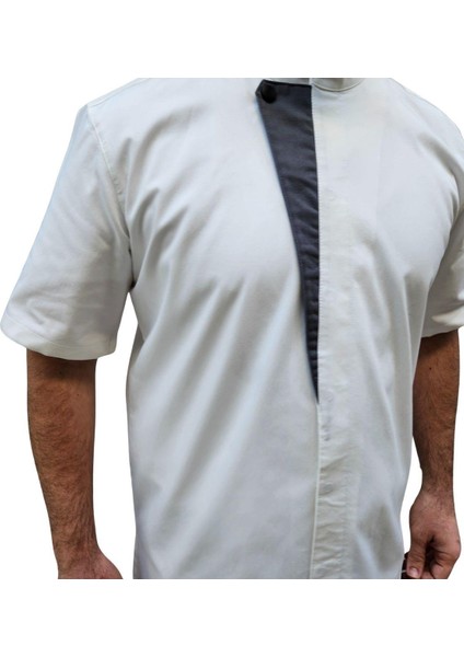 Aşçı Ceket Kısa Kol Likralı