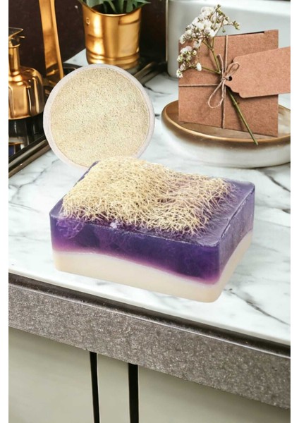 2li Doğal Set Kabak Lifli Keçi Sütü Lavanta Sabun Peeling Bakım Sıkılaştırma Akne Temizleme Yüz Pedi fiyatları