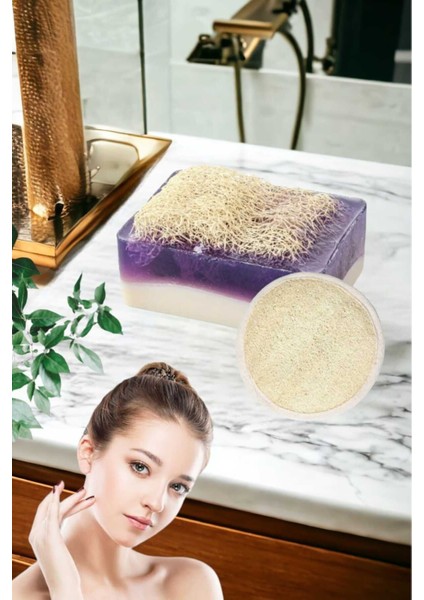 2li Doğal Set Kabak Lifli Keçi Sütü Lavanta Sabun Peeling Bakım Sıkılaştırma Akne Temizleme Yüz Pedi modelleri