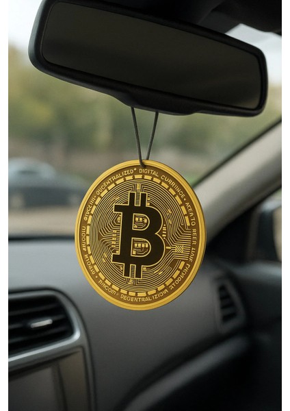 Bitcoin Tasarımlı Oto Ayna Kokusu – Okyanus Ferahlığı | Araba Içi Dekoratif Araç Kokusu