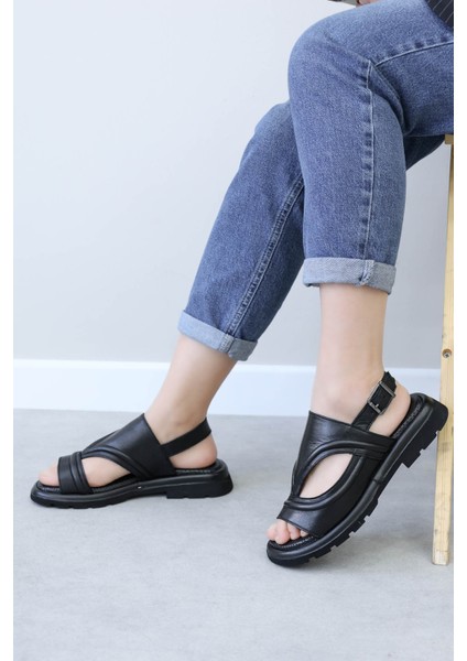 Deri Kadın Düz Terlik 710ZA972