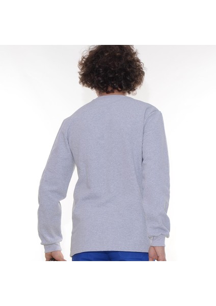 Bisiklet Yaka Gri Sweatshirt fırsatları