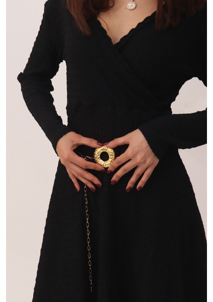 Pınkmark Kadın Gold Antik Yuvarlak Ayarlanabilir Zincir Kemer PMKM25789