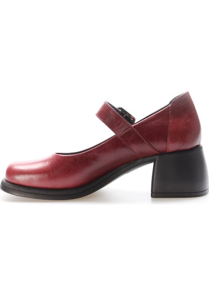 Deri Kadın Kalın Topuklu Ayakkabı 217ZA880-03