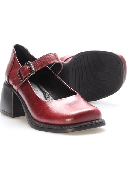 Deri Kadın Kalın Topuklu Ayakkabı 217ZA880-03