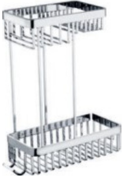 Lama Dikdörtgen Ikili Süngerlik Krom