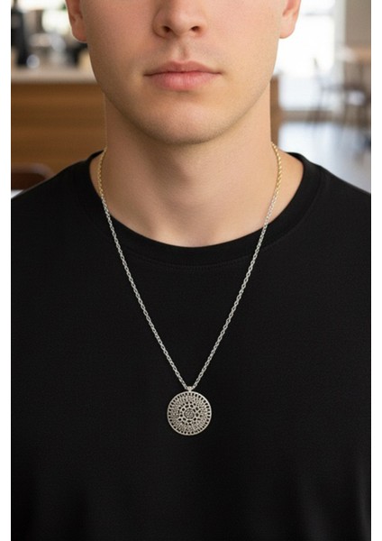 ERKEK GÜMÜŞ KAPLAMA ANTİK YUVARLAK KOLYE 65 CM PMEKL25506 modelleri