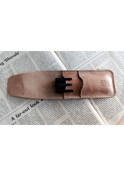 Crazy Gerçek Deri Özel Kalemleriniz Için Kalemlik ( 3*4 Kalem Için ) 28 cm \ 8 cm Büyük Boy NLU19 modelleri