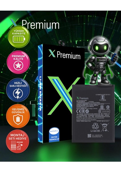 Xpremium Xiaomi Mı 10T Uyumlu Batarya Pil Süper Yüksek Kalite 5000 Mah BM53