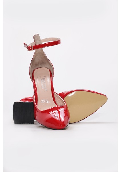 Deri Kadın Kalın Topuklu Ayakkabı 064ZA113