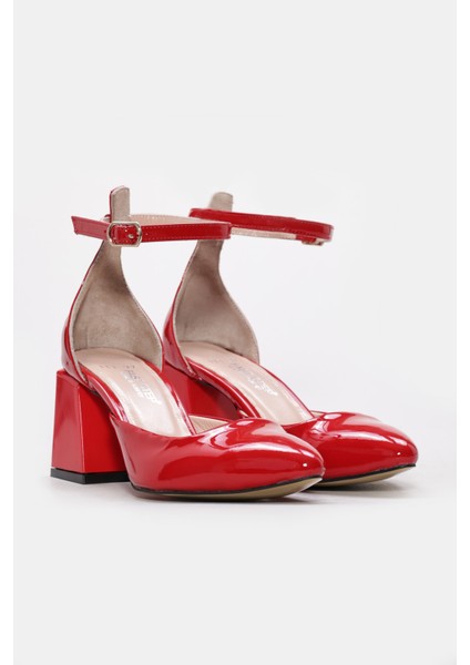 Deri Kadın Kalın Topuklu Ayakkabı 064ZA113