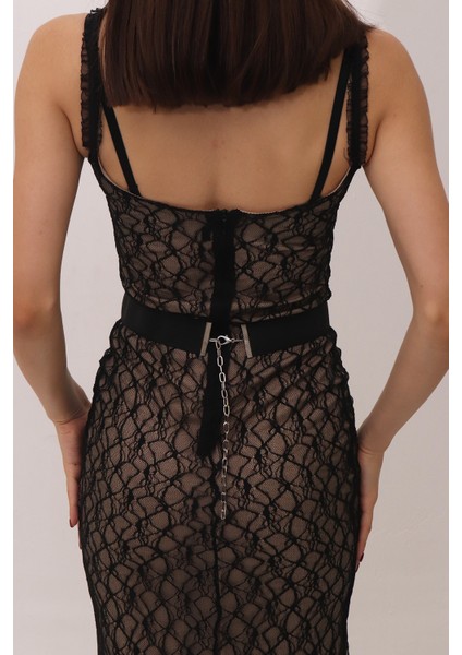 KADIN GOLD YILDIZ AYARLANABİLİR ZİNCİR KORSE LASTİK KEMER PMKM25782 indirimleri