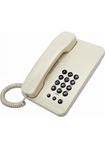TK-1020 Ekransız Masaüstü Analog Santral Uyumlu Telefon (Krem)