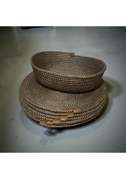 7 Parça Kahve Jüt Supla / Amerikan Servis Lux Sunum Tabak Altlığı fiyatları