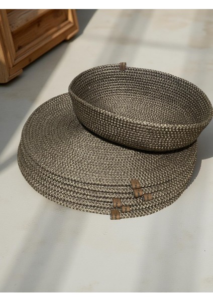 7 Parça Kahve Jüt Supla / Amerikan Servis Lux Sunum Tabak Altlığı fırsatları