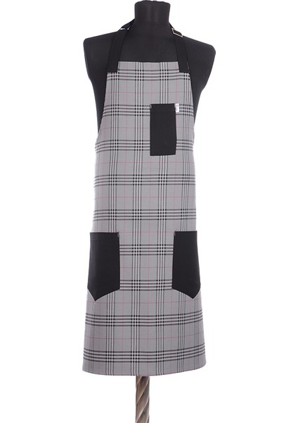 Barista Chef Cafe Aşçı Siyah Cepli Eko Desenli Boydan Önlük fiyatları