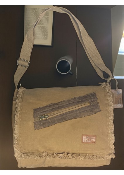 Vintage Salaş Orta Boy Günlük Çapraz Postacı Tablet Çantası M 32 cm x 27 cm