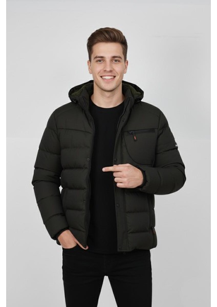 Erkek Kapüşonlu Iç Kürklü Spor Mont 99528 BGL-ST04880 modelleri