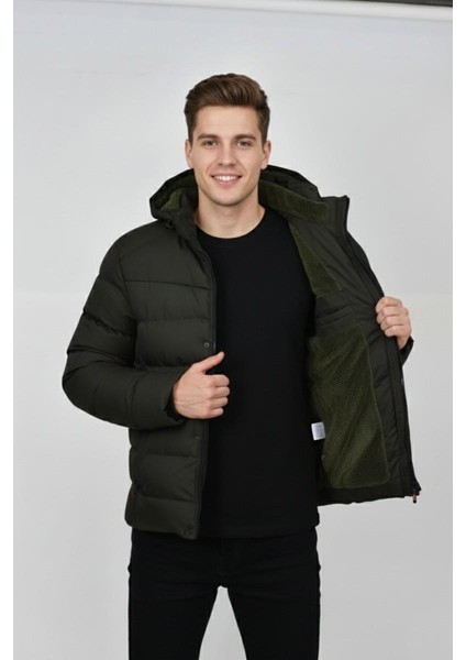 Erkek Kapüşonlu Iç Kürklü Spor Mont 99528 BGL-ST04880 fırsatları