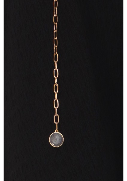 Pınkmark Kadın Gold Gri Mineli Yuvarlak Ayarlanabilir Zincir Kemer PMKM25793