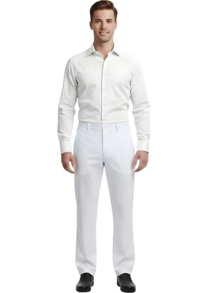 Aşçı Pantolonu Beyaz Medium fiyatları