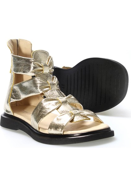 Hakiki Deri Kadın Topuklu Sandalet 124ZA116