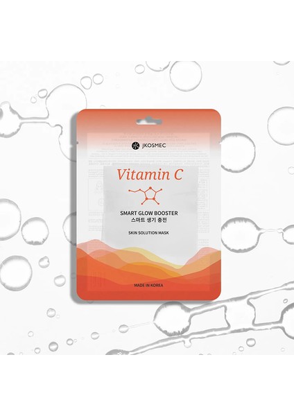 Kağıt Yüz Maskesi Vitamin C Özütü ile Cildin Parlaklığını Geri Kazandırır